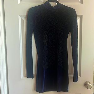 Mini velvet dress